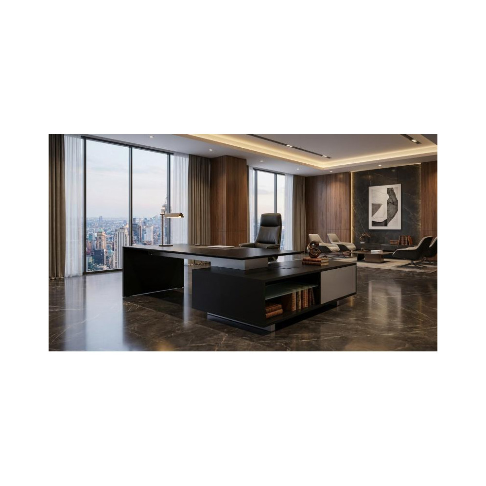 Escritorio Directivo de oficina muebles Fusion Black